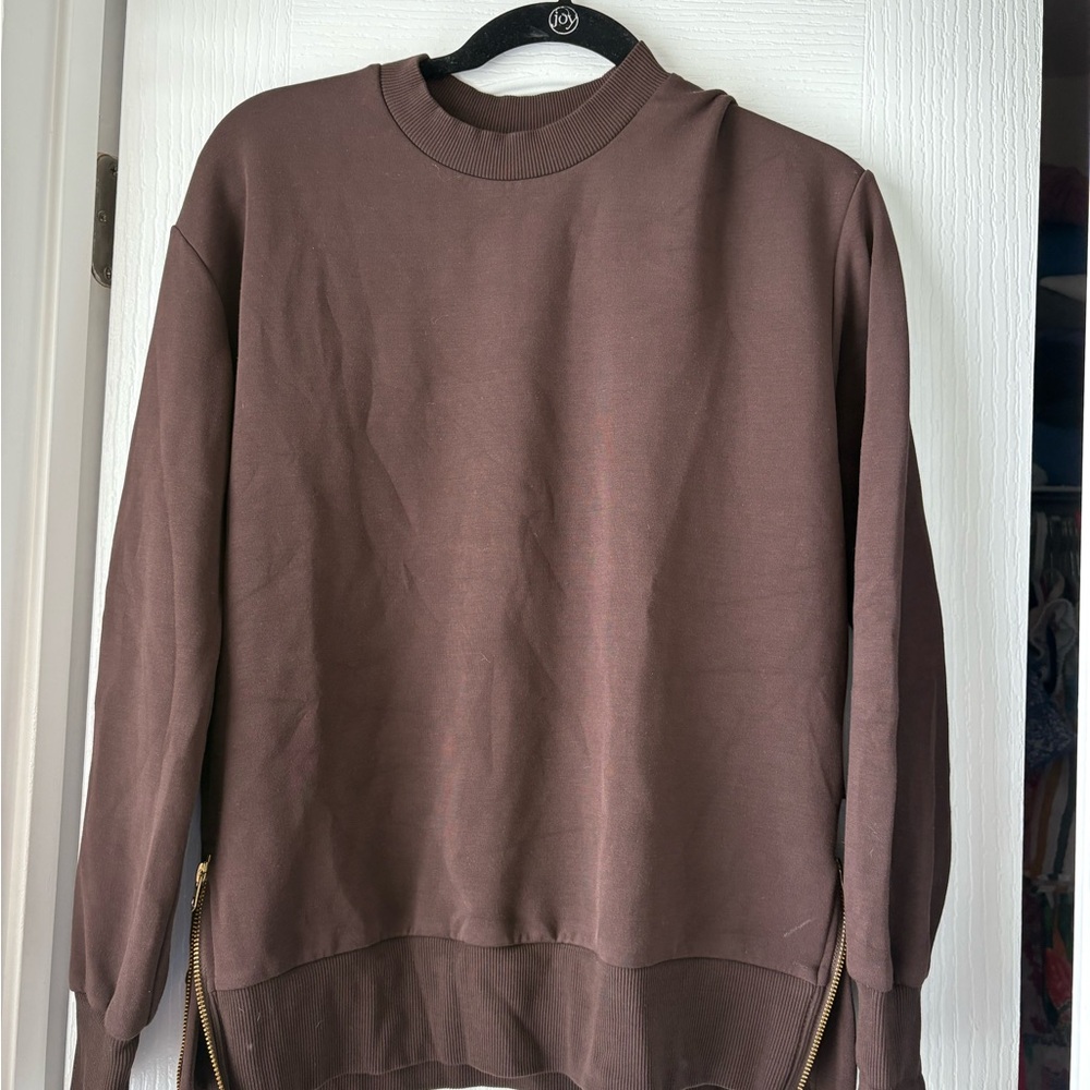 Varley Brown Gabrielle Double Soft Sweatshirt